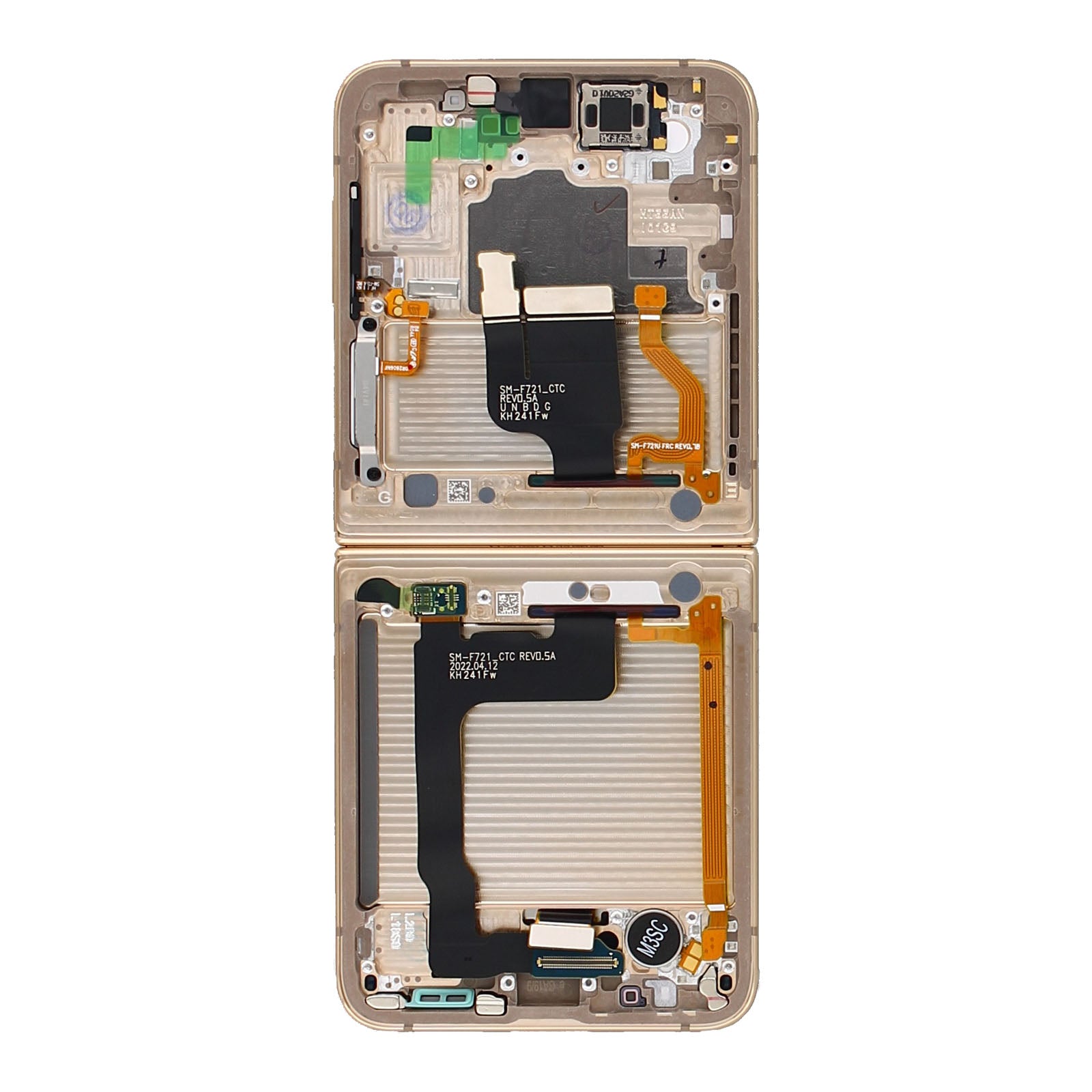 Samsung Galaxy Z Flip4 5G F721B Main Display And Digitizer With Frame Yellow Service Pack