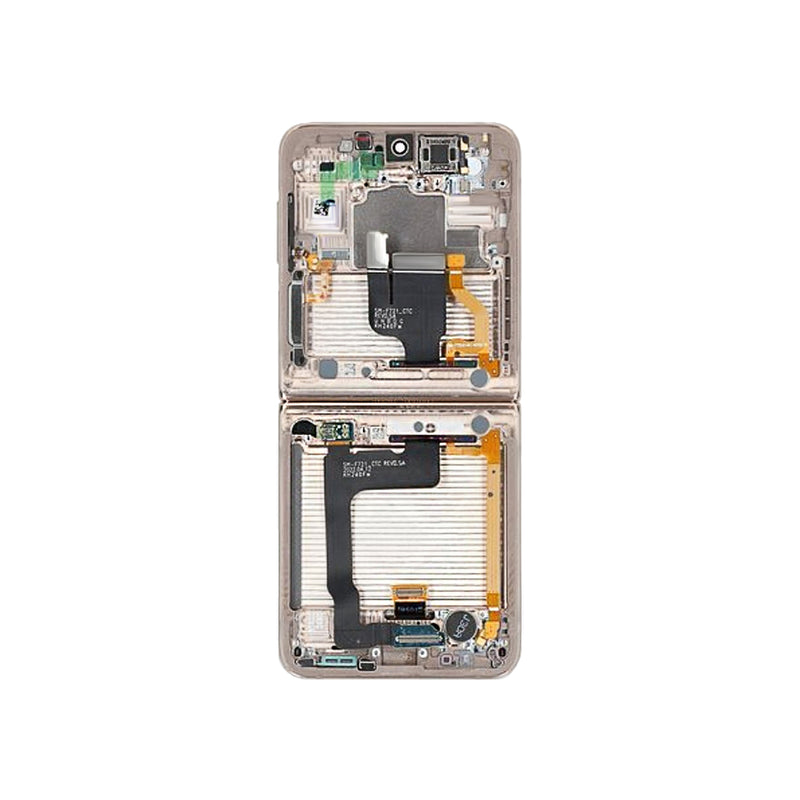 Samsung Galaxy Z Flip4 5G F721B Display And Digitizer With Frame Yellow Service Pack
