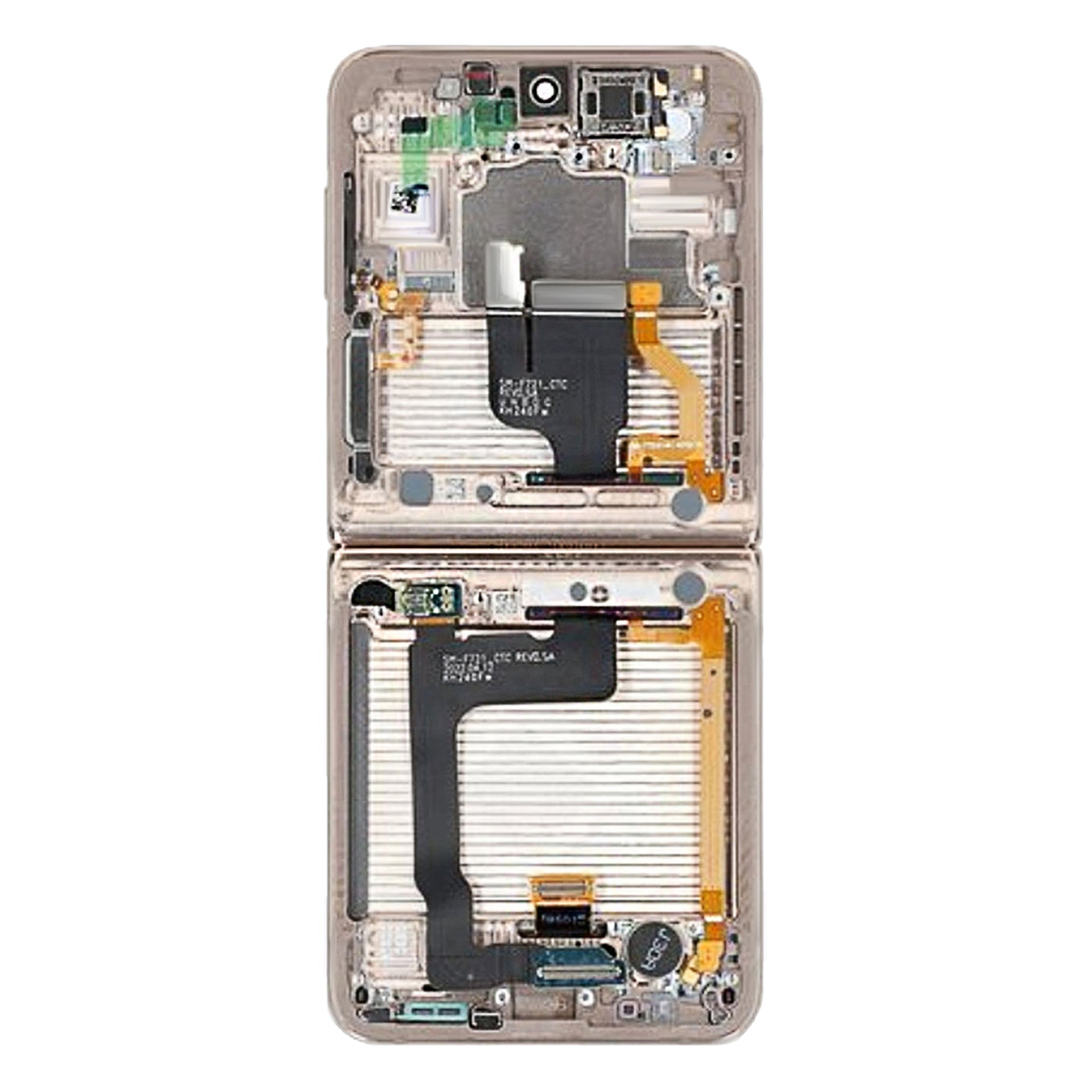 Samsung Galaxy Z Flip4 5G F721B Main Display And Digitizer With Frame Yellow Service Pack