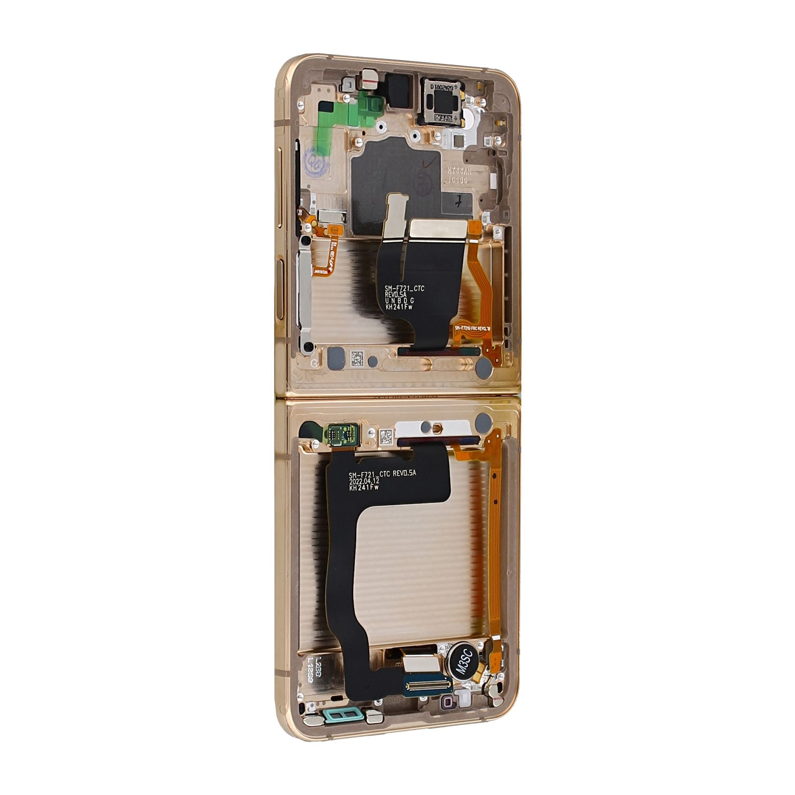 Samsung Galaxy Z Flip4 5G F721B Main Display And Digitizer With Frame Yellow Service Pack