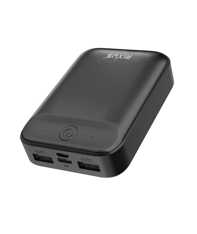 Rixus RXPB33A Ultra-Compact Power Bank 10000 mAh Black