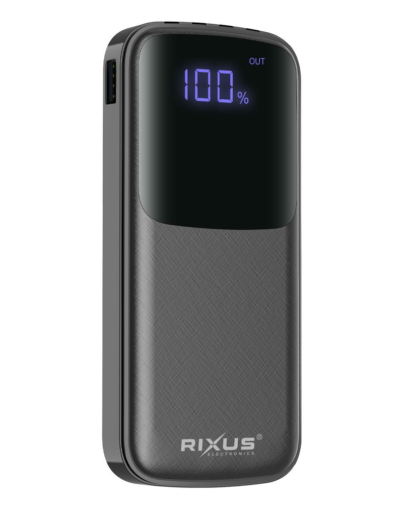 Rixus RXPB36B Power Bank 10000mAh With Build-in Cables Black