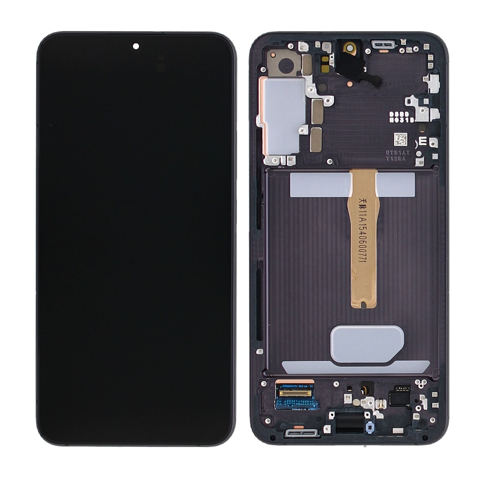 Samsung Galaxy S22 Plus S906B Display And Digitizer With Frame Phantom Black Service Pack