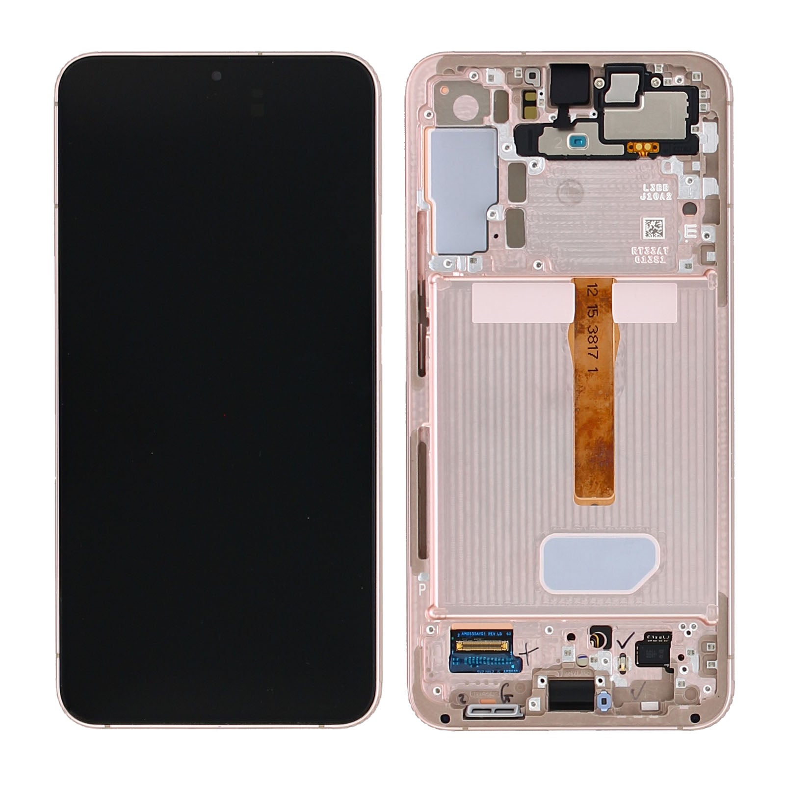 Samsung Galaxy S22 Plus S906B Display And Digitizer With Frame Pink Gold Service Pack