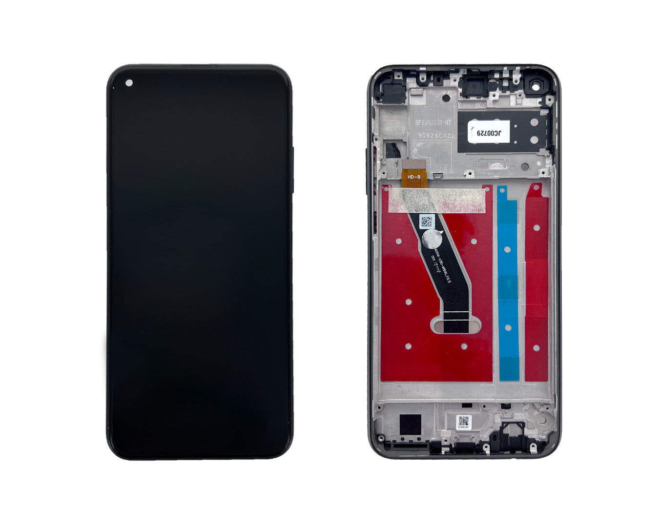 Huawei P40 Lite E Display And Digitizer With Frame Midnight Black OEM