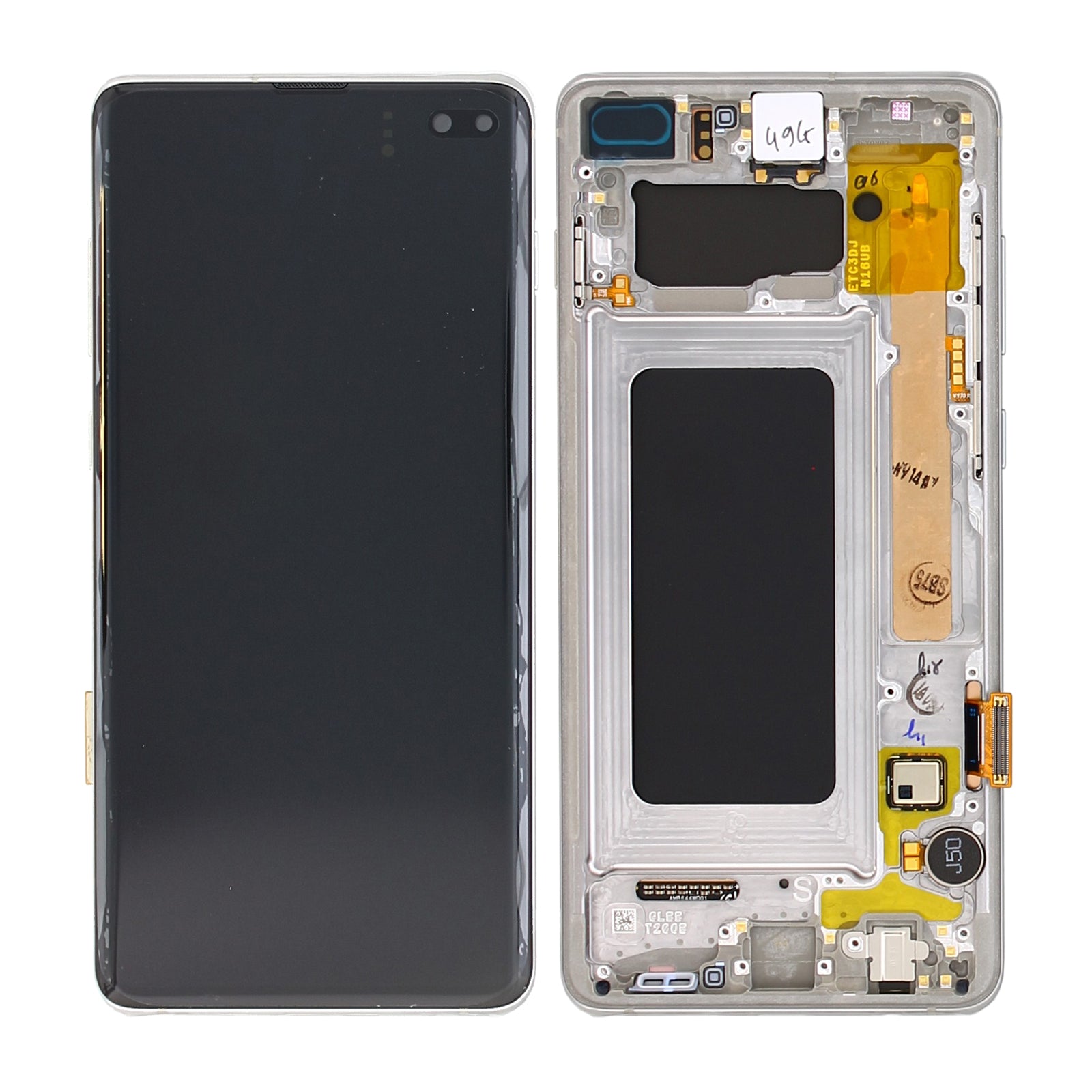 Samsung Galaxy S10 Plus G975F Display And Digitizer With Frame Prism Silver Service Pack