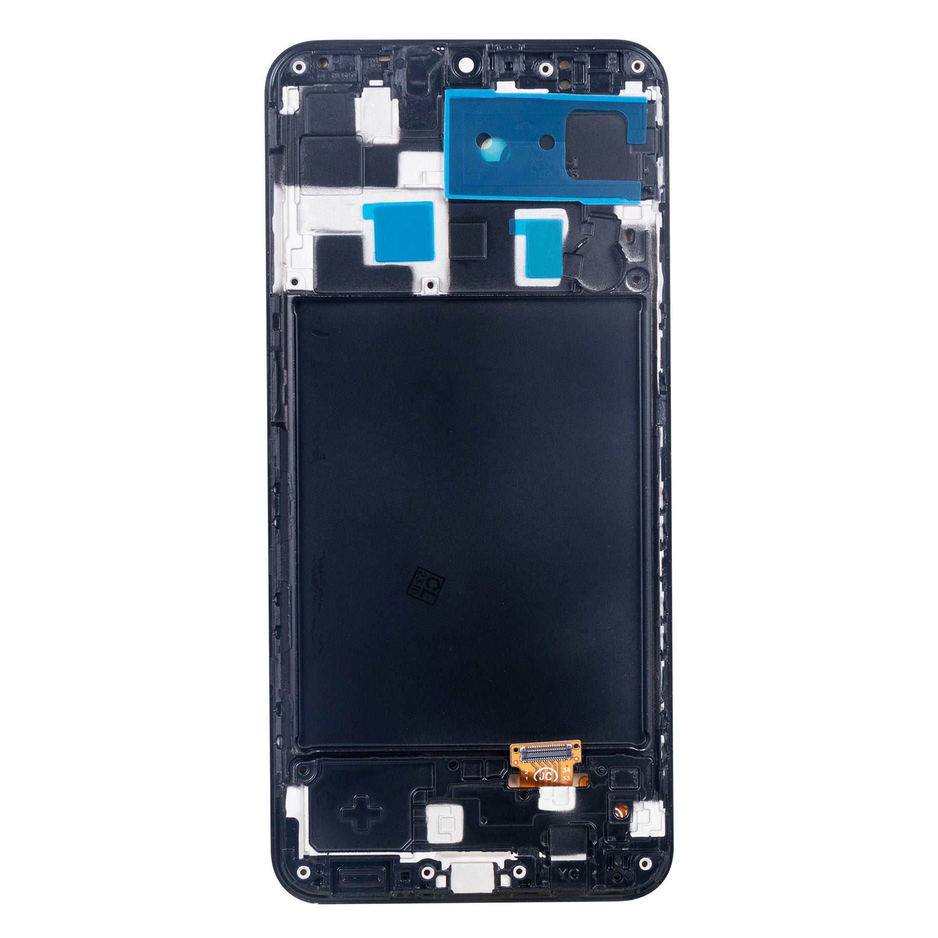 Samsung Galaxy A20 A205F Display And Digitizer With Frame Black Soft-OLED