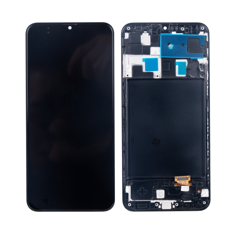 Samsung Galaxy A20 A205F Display And Digitizer With Frame Black Soft-OLED