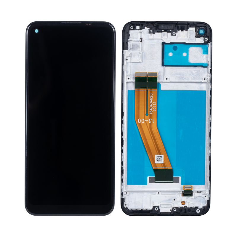 Samsung Galaxy M11 M115F Display And Digitizer With Frame Black Soft-OLED