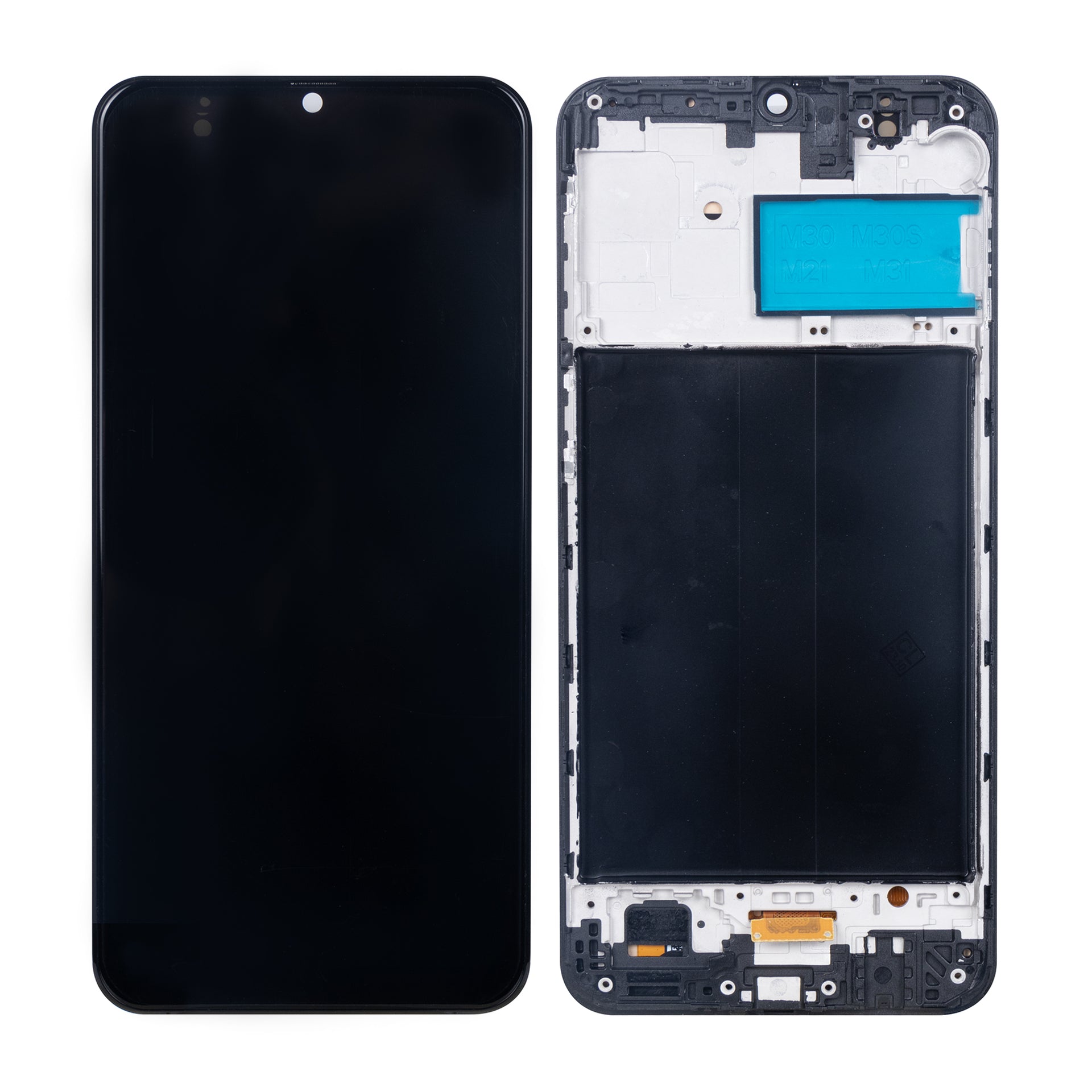 Samsung Galaxy M21 M215F Display And Digitizer With Frame Black Soft-OLED
