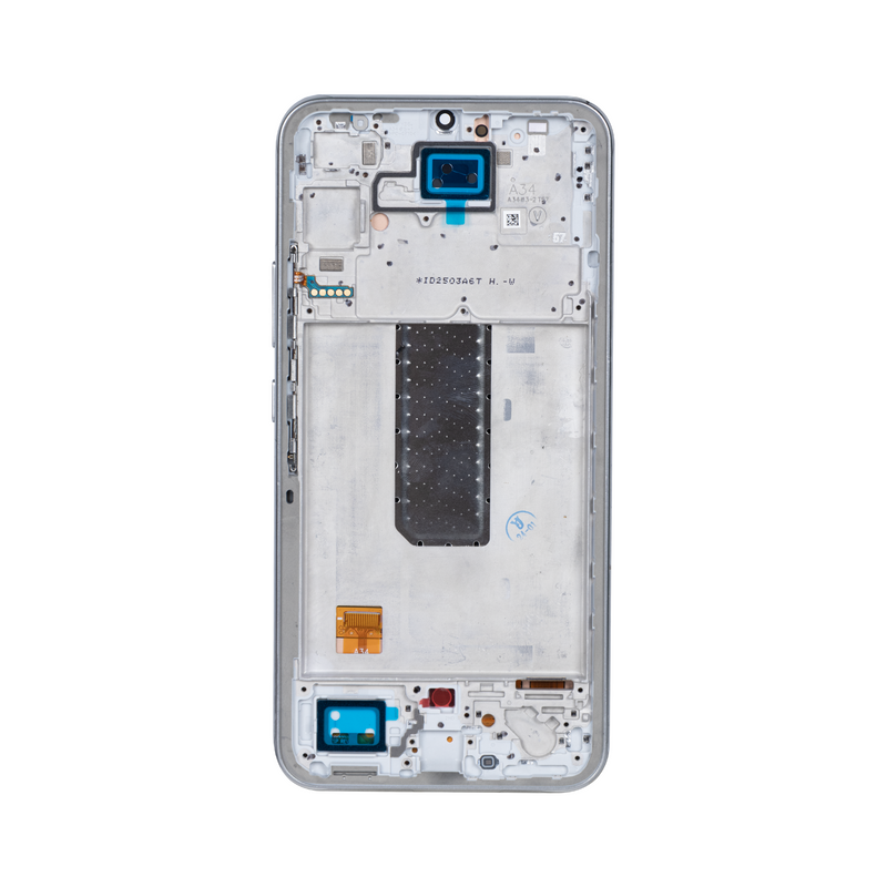 Samsung Galaxy A34 5G A346B Display And Digitizer With Frame Silver Soft-OLED