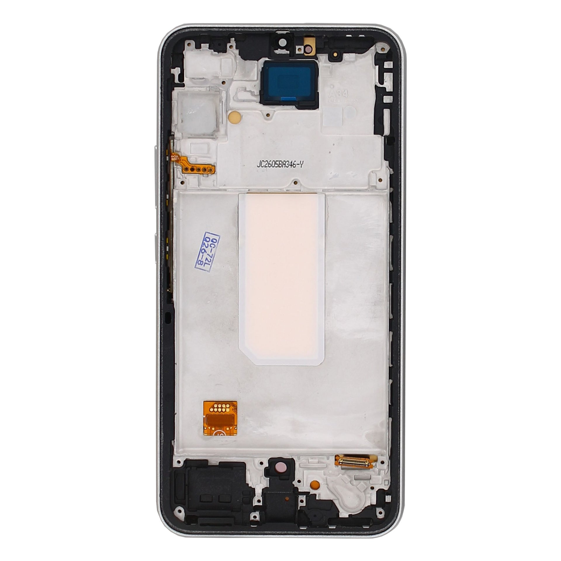 Samsung Galaxy A34 5G A346B Display And Digitizer With Frame Silver Soft-OLED
