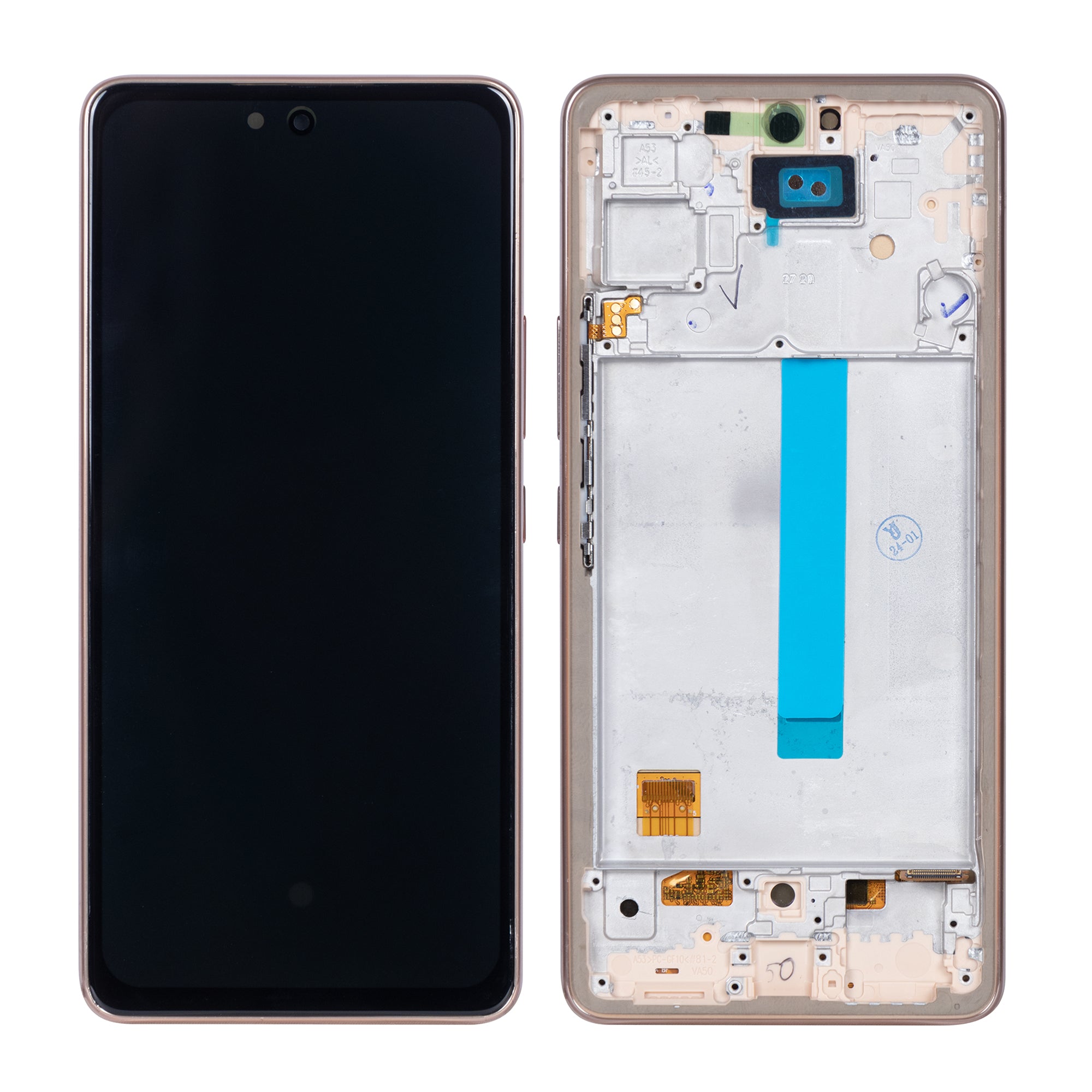 Samsung Galaxy A53 5G A536B Display And Digitizer With Frame Peach Soft-OLED