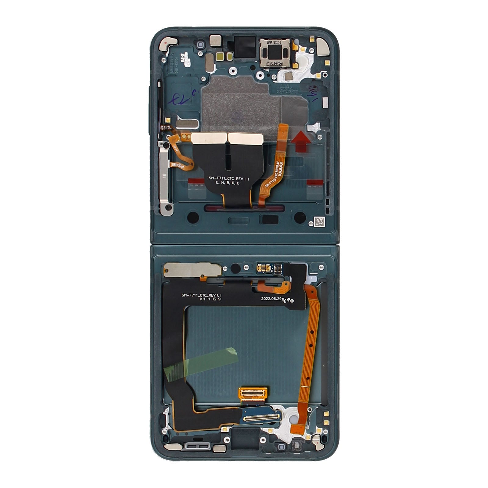 Samsung Galaxy Z Flip3 5G F711B Main Display And Digitizer With Frame Green Service Pack