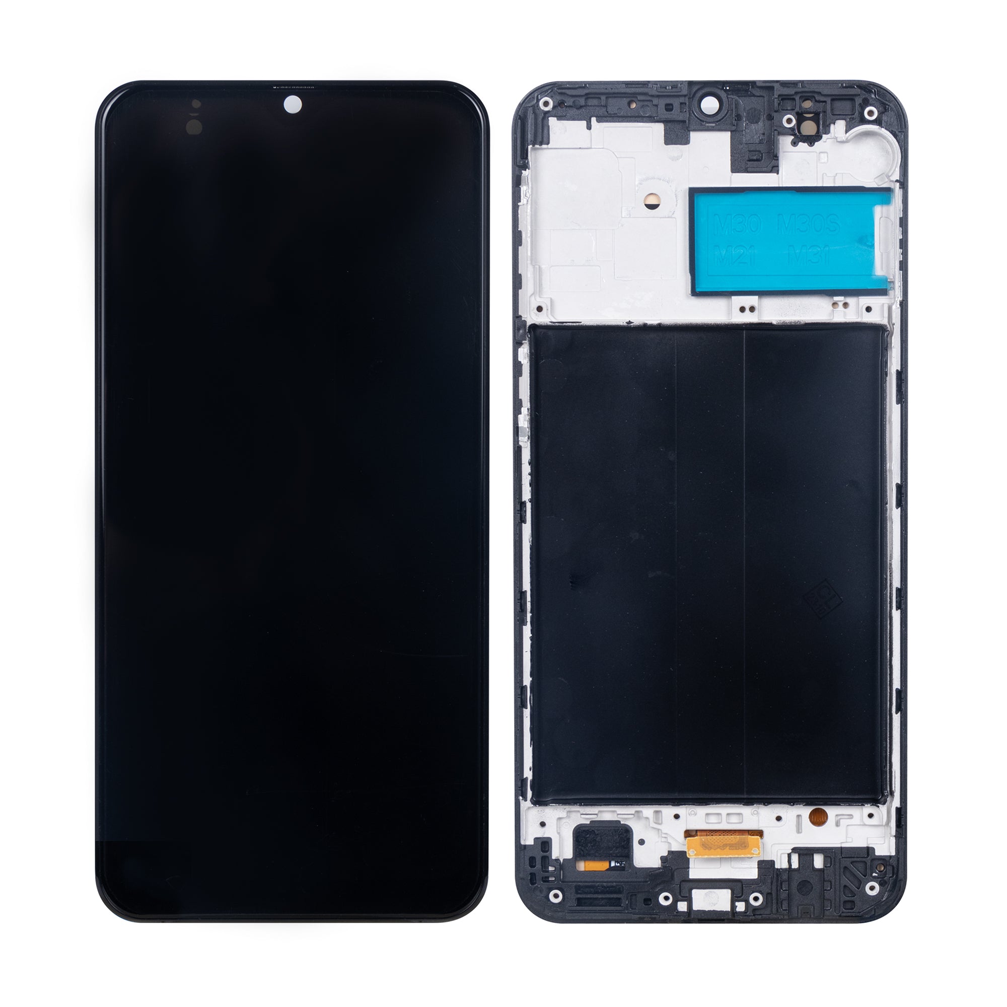 Samsung Galaxy M30s M307F Display And Digitizer With Frame Black Soft-OLED
