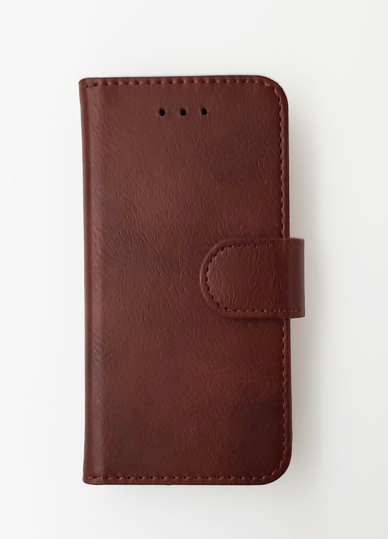 For iPhone XR Bookcase Extra Card Holder Brown