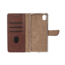 For iPhone XR Bookcase Extra Card Holder Brown