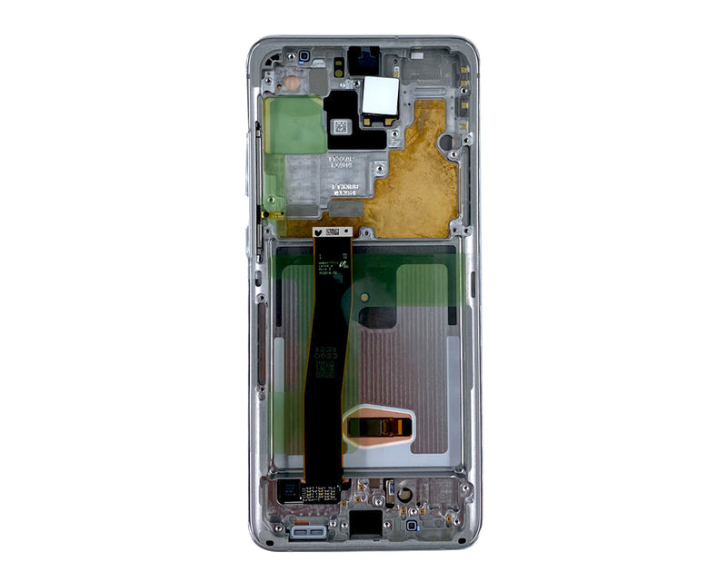 Samsung Galaxy S20 Ultra G988B Display And Digitizer With Frame Cloud White Service Pack