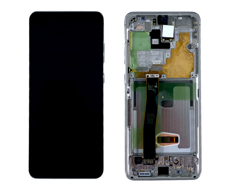 Samsung Galaxy S20 Ultra G988B Display And Digitizer With Frame Cloud White Service Pack