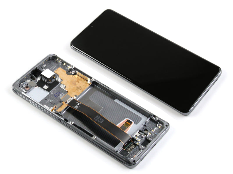 Samsung Galaxy S20 Ultra G988B Display And Digitizer With Frame Cosmic Grey Service Pack