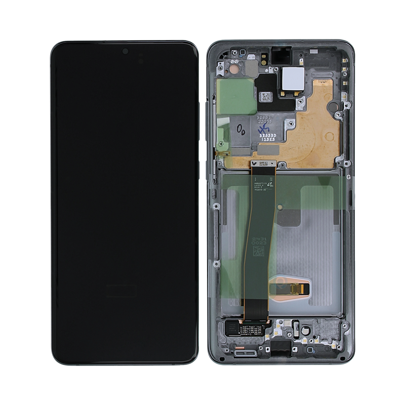 Samsung Galaxy S20 Ultra G988B Display And Digitizer With Frame Cosmic Grey Service Pack