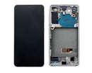 Samsung Galaxy S21 5G G991B Display And Digitizer With Frame Phantom White Service Pack