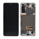 Samsung Galaxy S21 5G G991B Display And Digitizer With Frame Phantom White Service Pack
