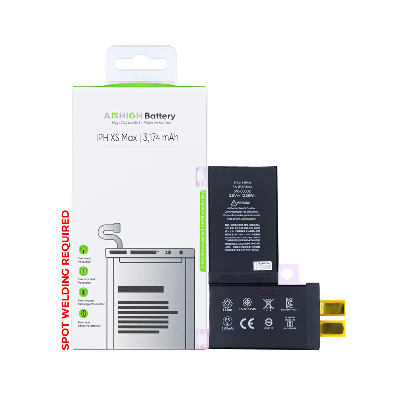 For iPhone XS Max Battery (Spot Welding Required) 3174mAh No BMS / IC