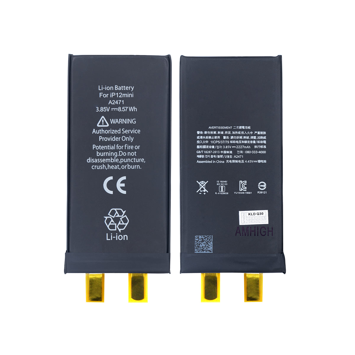 For Apple iPhone 12 Mini Battery (Spot Welding Required) No BMS/IC OEM