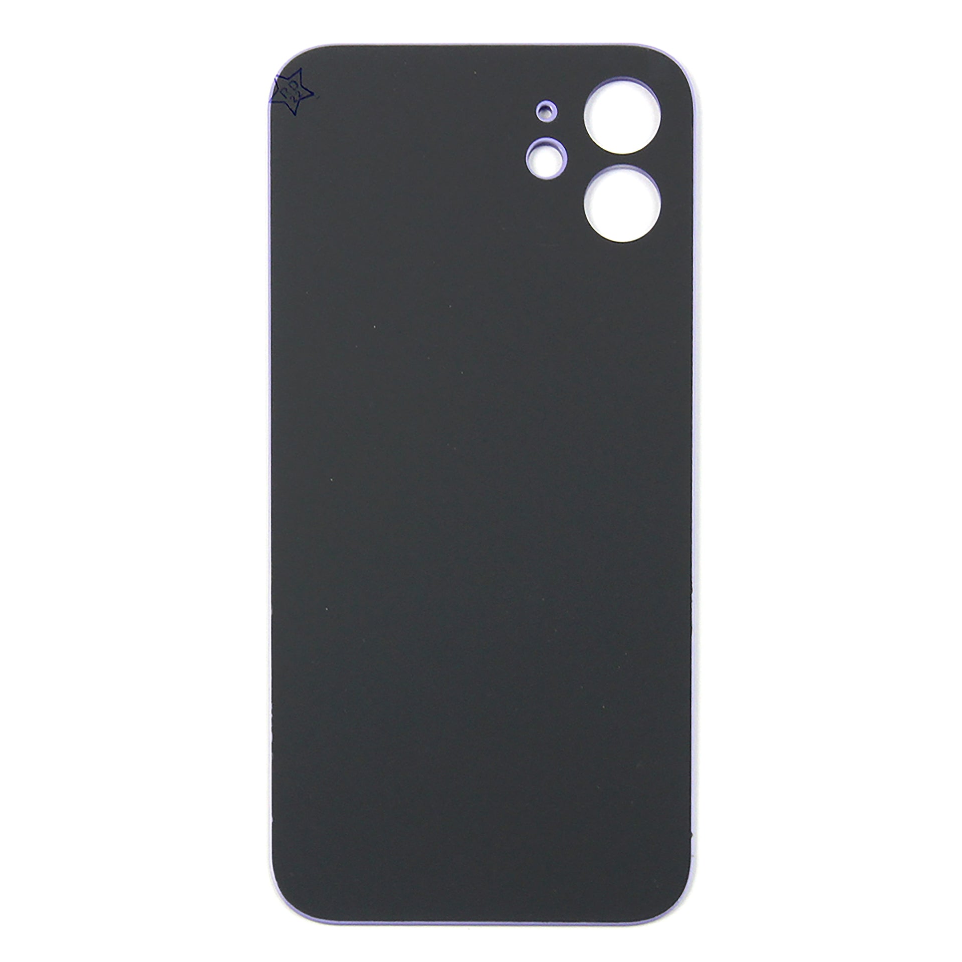 For Apple iPhone 12 Back Glass, Enlarged Camera Frame Purple Compatible