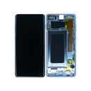 Samsung Galaxy S10 Plus G975F Display And Digitizer With Frame Prism White Service Pack