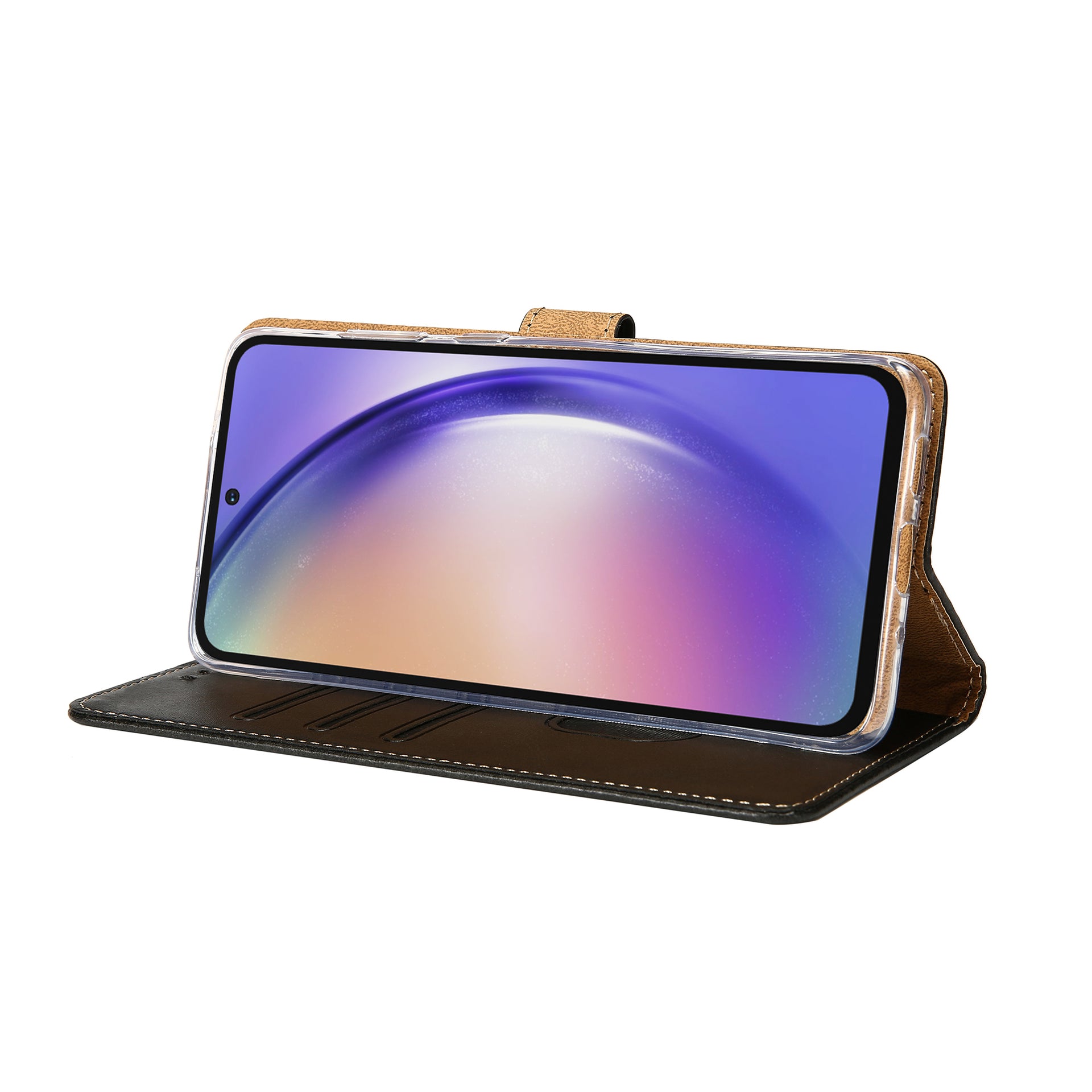 Rixus Bookcase For Samsung Galaxy A54 5G Black
