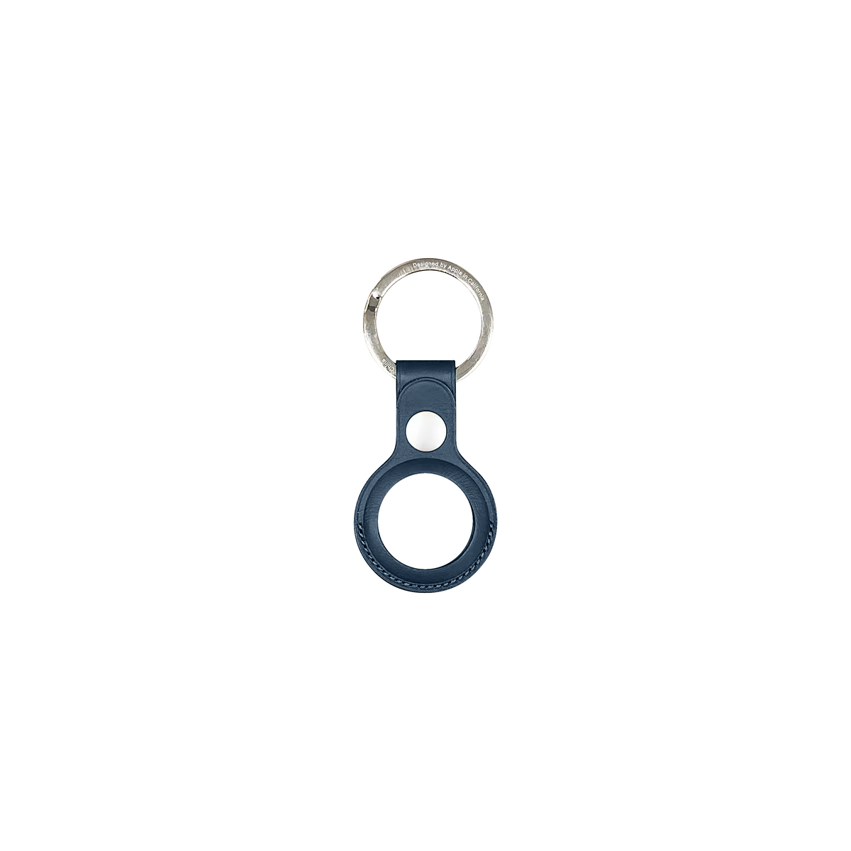 For Apple AirTag Leather Key Ring Baltic Blue Compatible
