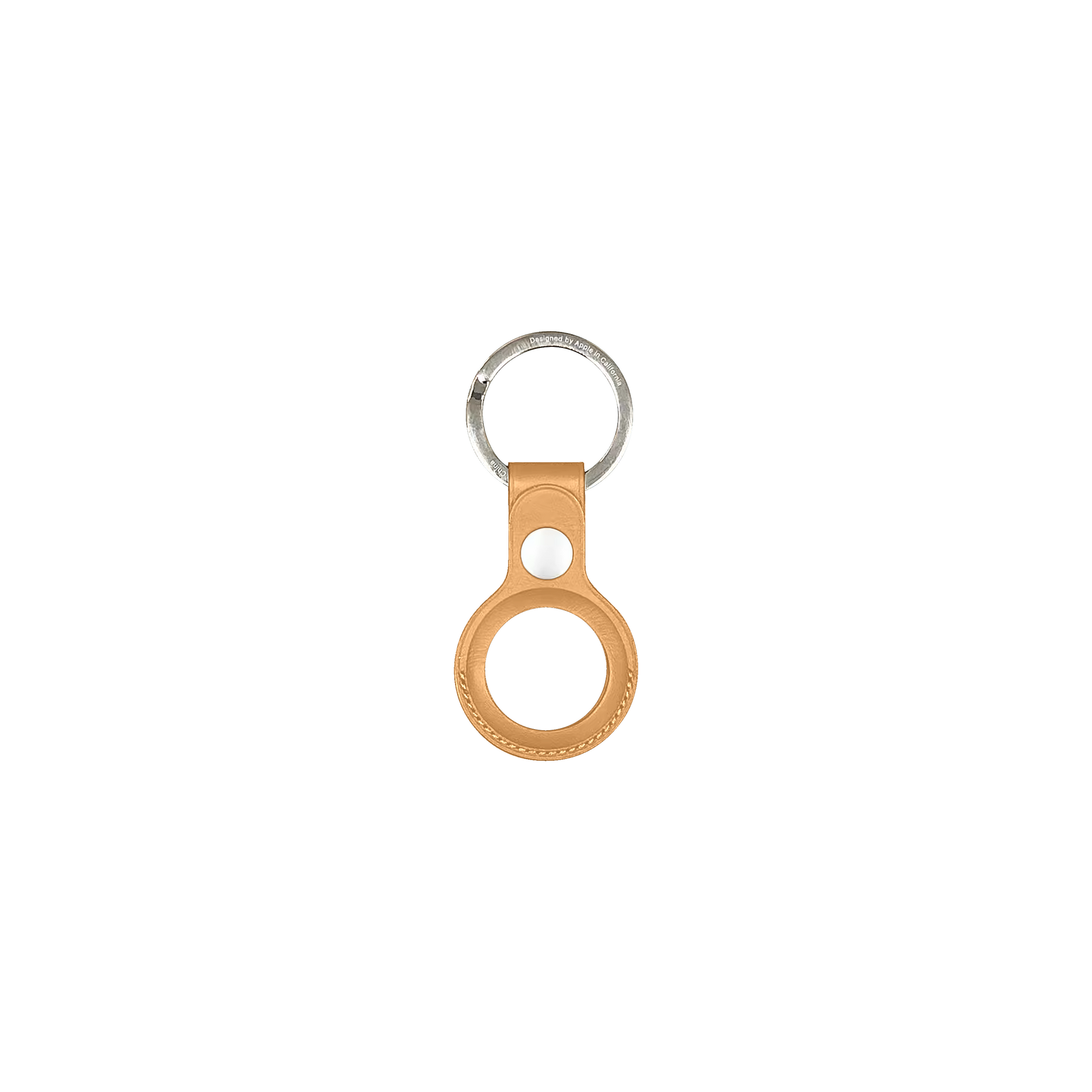 For Apple AirTag Leather Key Ring California Poppy Compatible