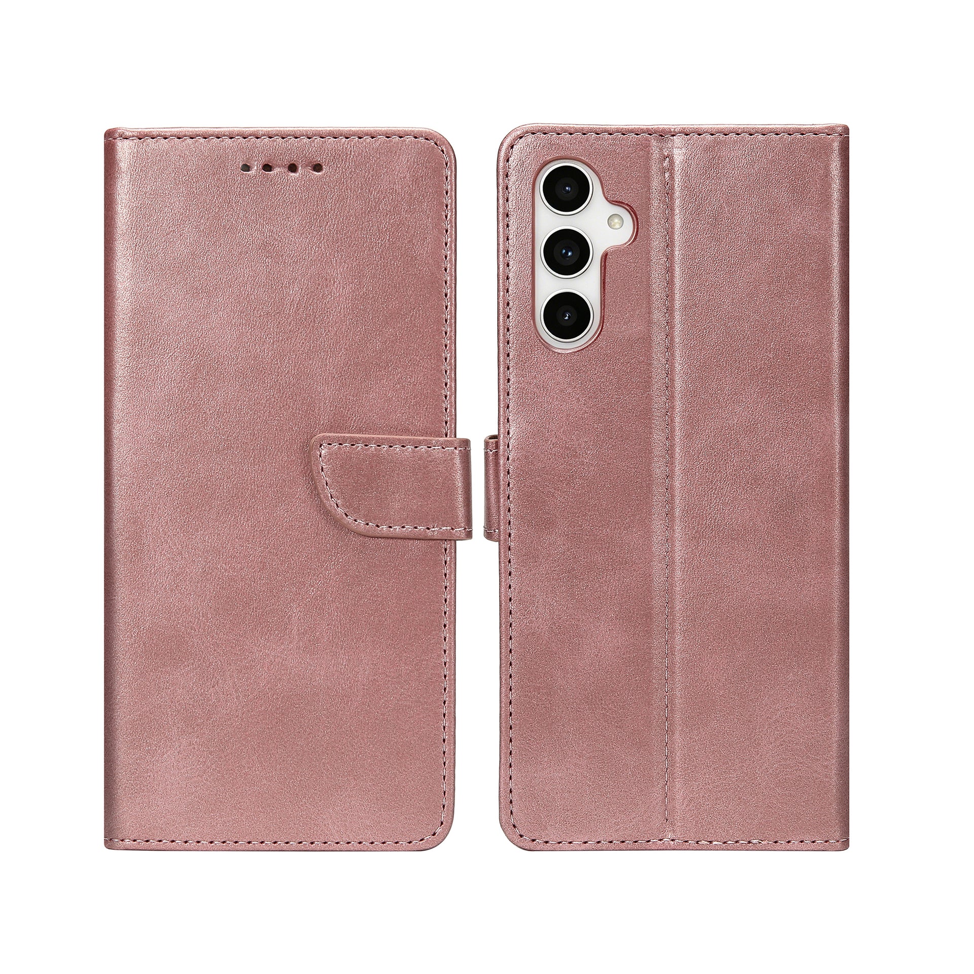 Rixus Bookcase For Samsung Galaxy A54 5G Pink