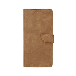 Rixus Bookcase For Samsung Galaxy A23 5G Light Brown