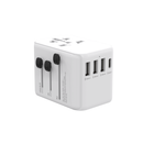 Rixus Worldwide Adapter With 3 USB Ports And 1 PD White