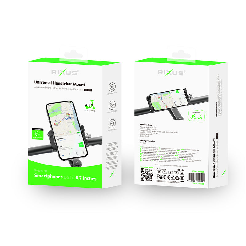 Rixus RXHB06 Bike Phone Holder Black