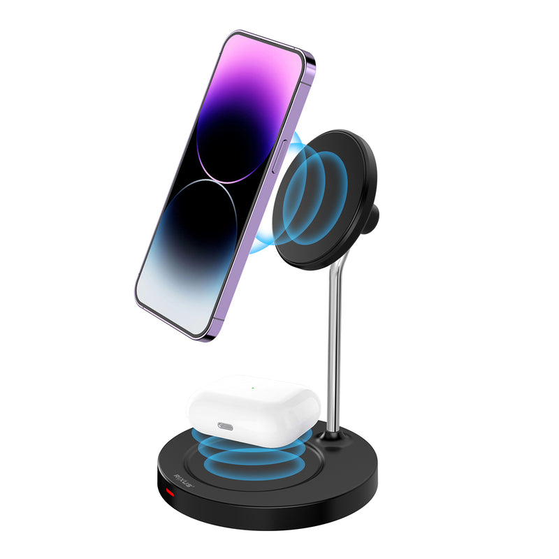 Rixus RXWC45B Wireless Charging Stand 15W Black