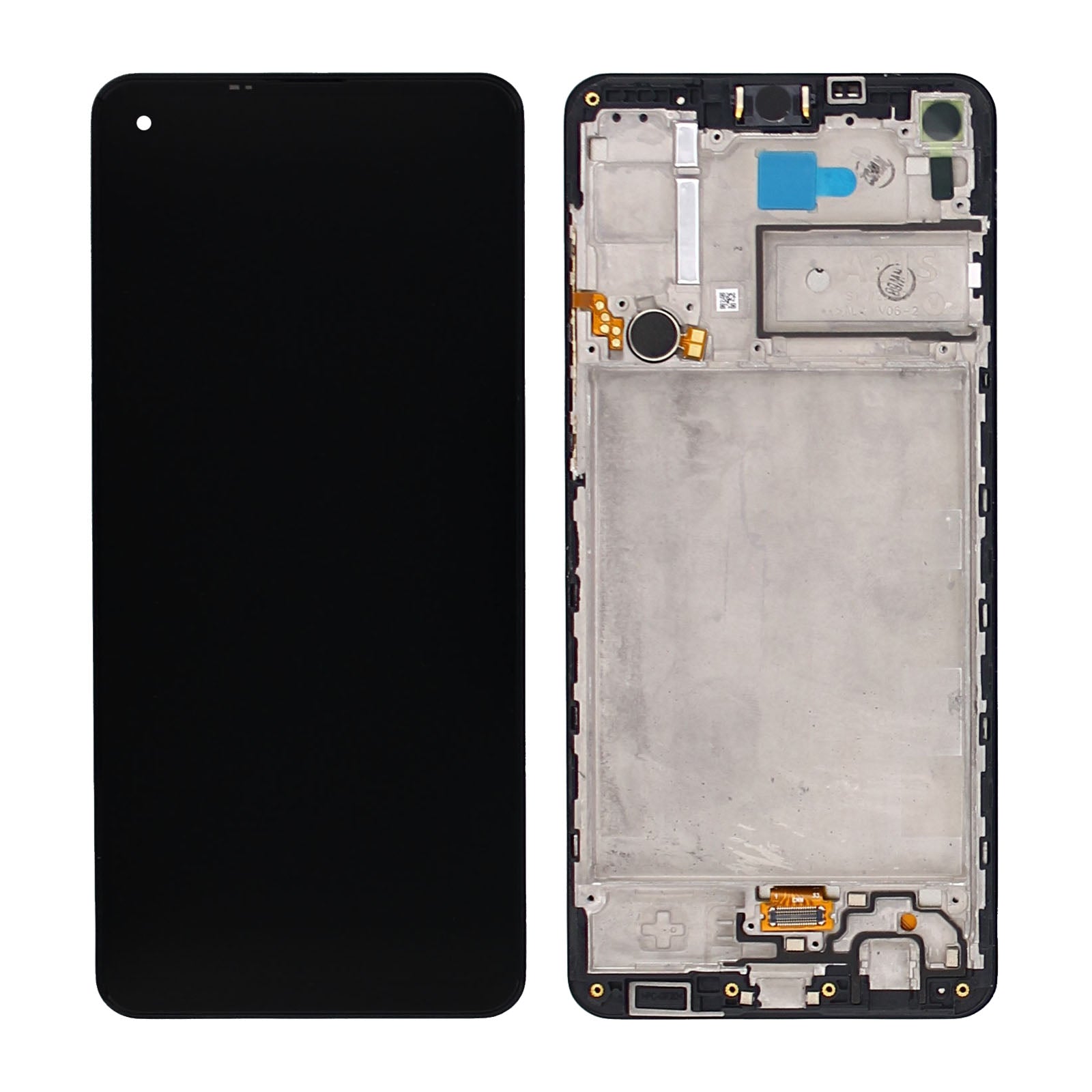 Samsung Galaxy A21s A217F Display And Digitizer With Frame Black Service Pack