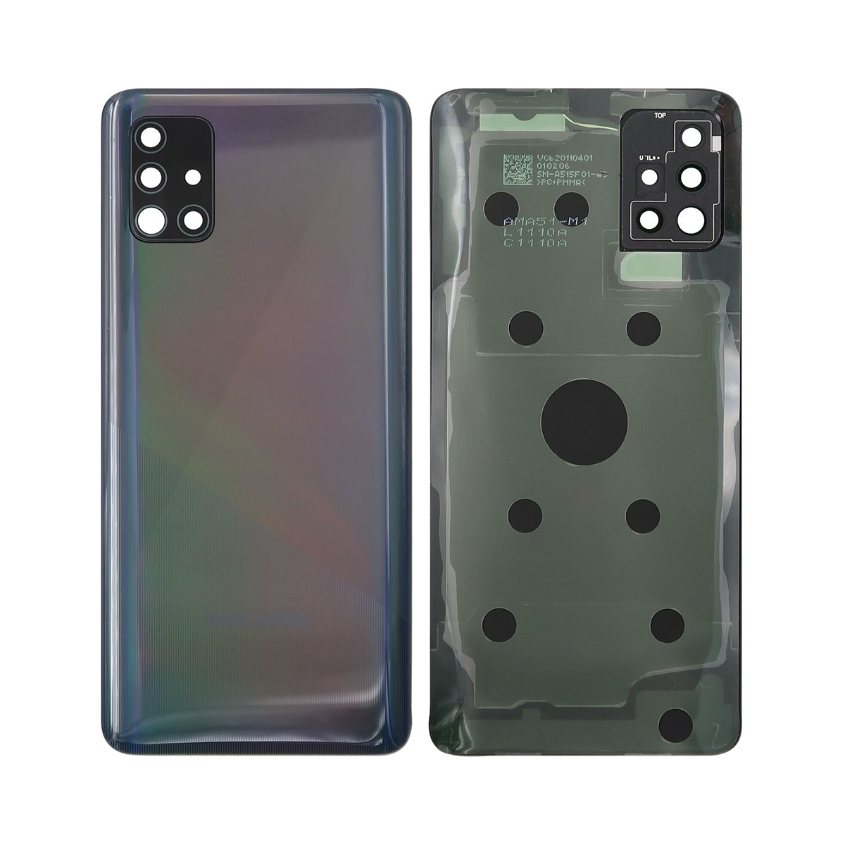 Samsung Galaxy A51 A515F Back Cover With Lens Prism Crush Black OEM