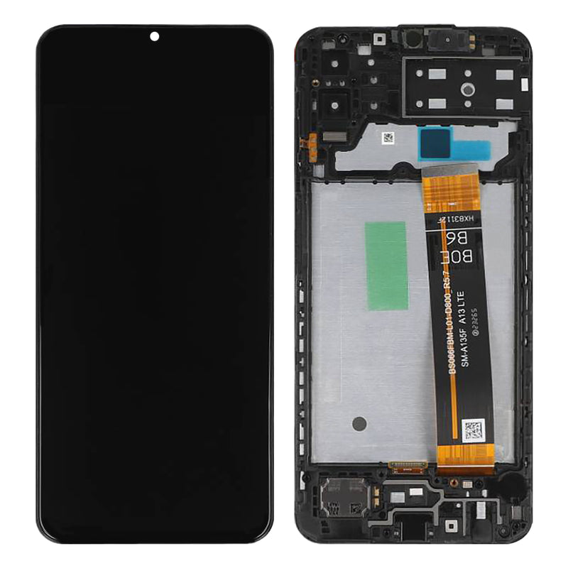 Samsung Galaxy M13 M135F Display And Digitizer With Frame Black Service Pack