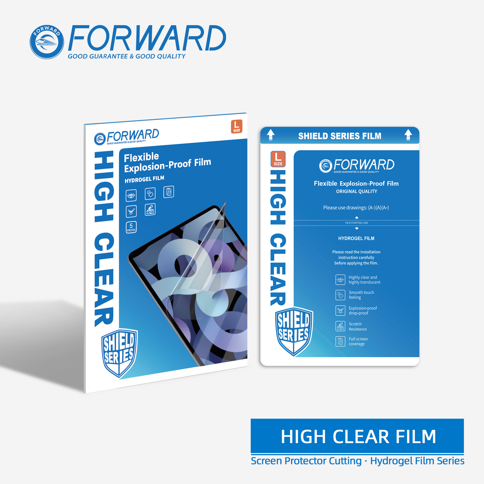 FORWARD 16 inch High Clear Flexible Explosion-proof Film (5pcs)