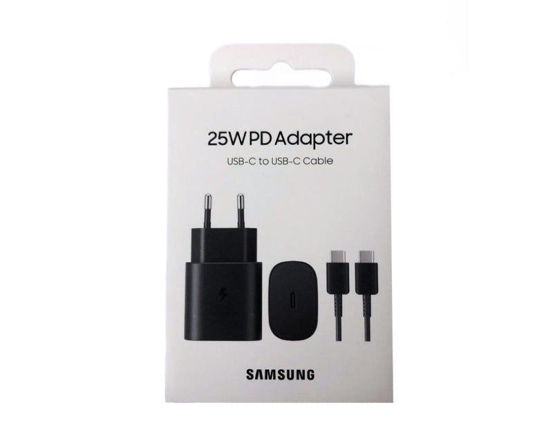 Samsung EP-TA800XB USB-C 25W PD Charger Including USB-C Cable Black Retail Box