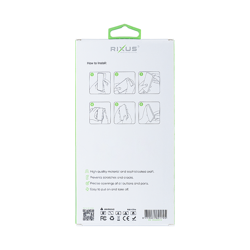 Rixus For Samsung Galaxy Z Fold5 Magnetic Clear Case TPU White