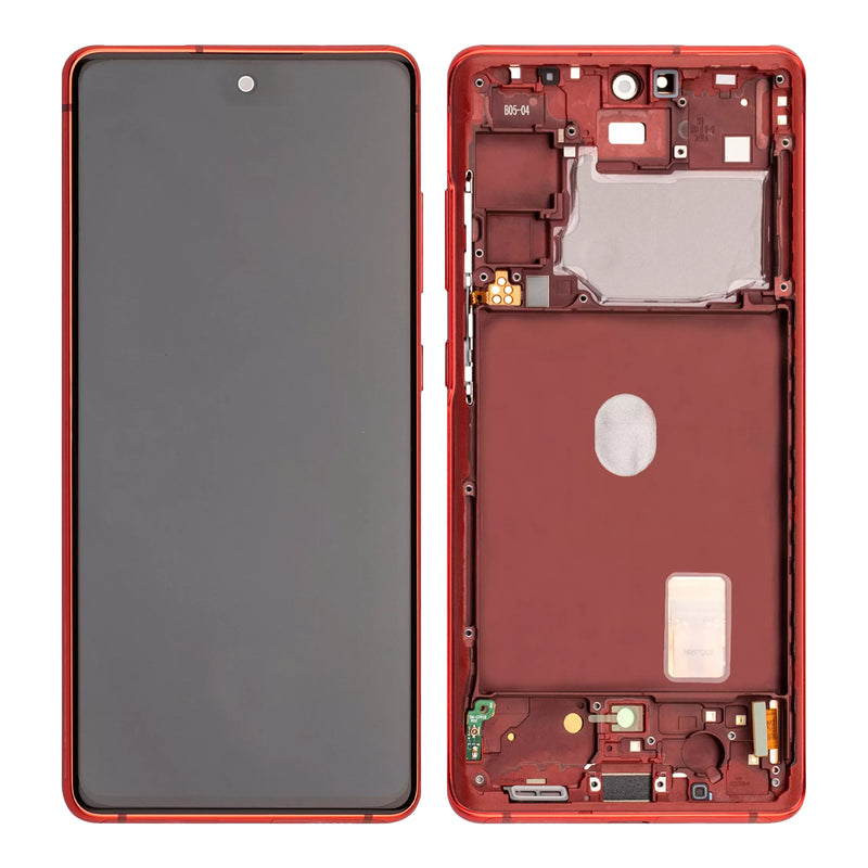 Samsung Galaxy S20 FE G780F, 5G G781B  Display And Digitizer With Frame Cloud Red Service Pack