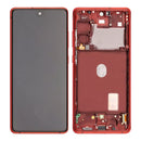 Samsung Galaxy S20 FE G780F, 5G G781B  Display And Digitizer With Frame Cloud Red Service Pack