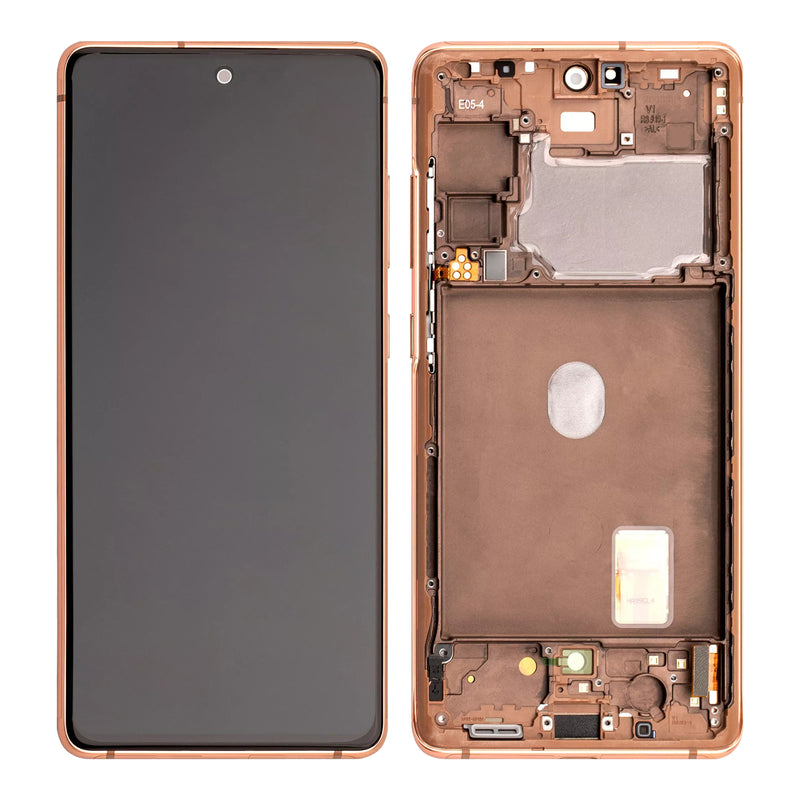 Samsung Galaxy S20 FE G780F, 5G G781B Display And Digitizer With Frame Cloud Orange Service Pack