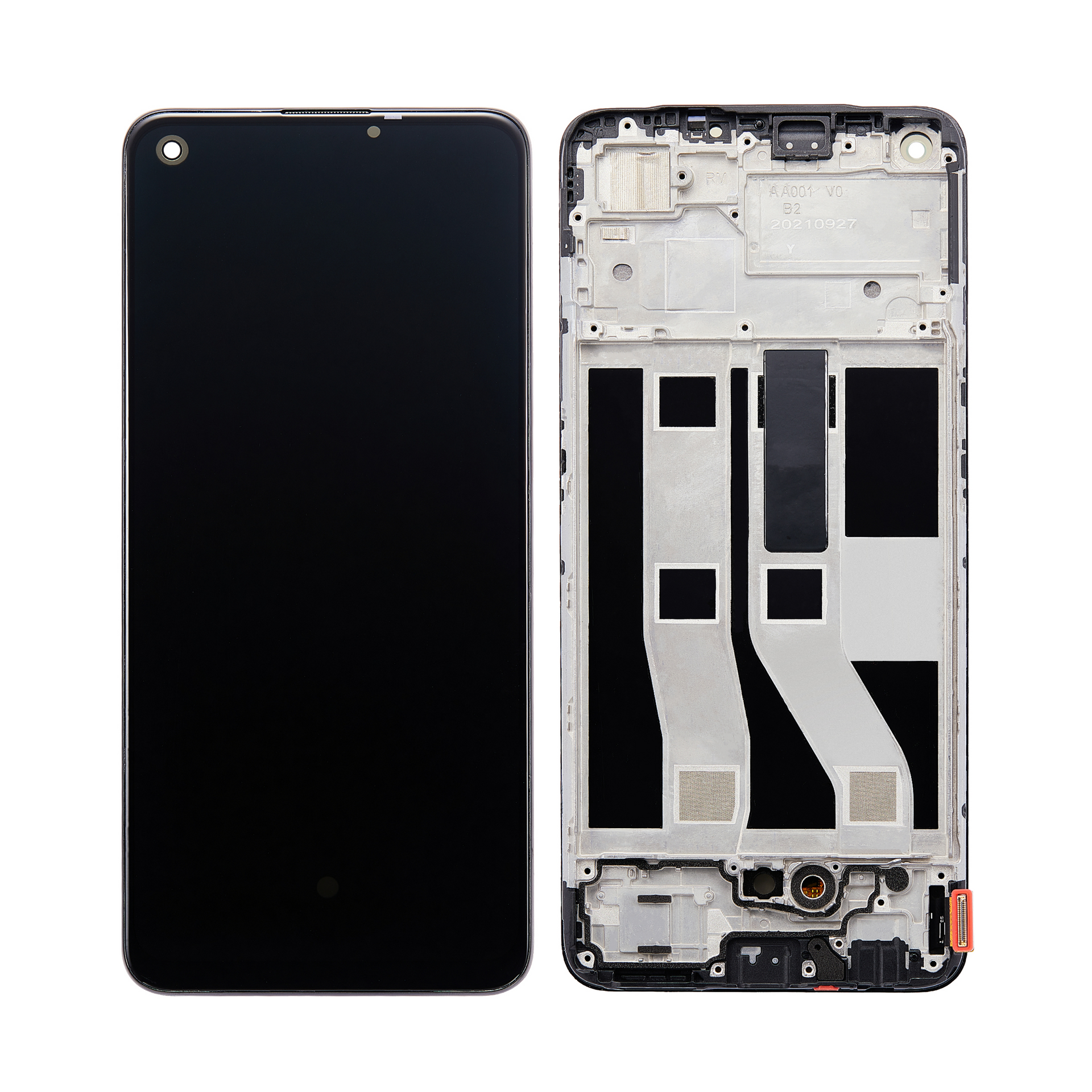 Oppo A74 4G Display And Digitizer With Frame Prism Black OEM