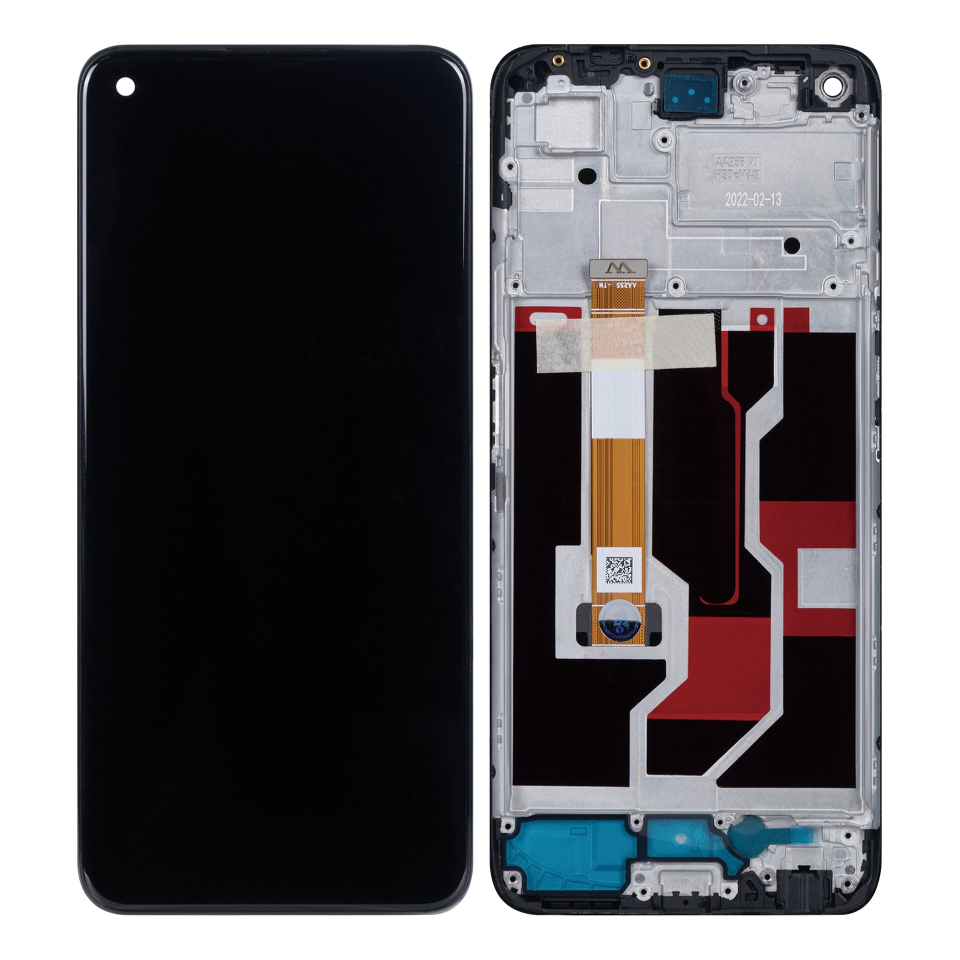 Oppo A96 Display And Digitizer With Frame Starry Black OEM